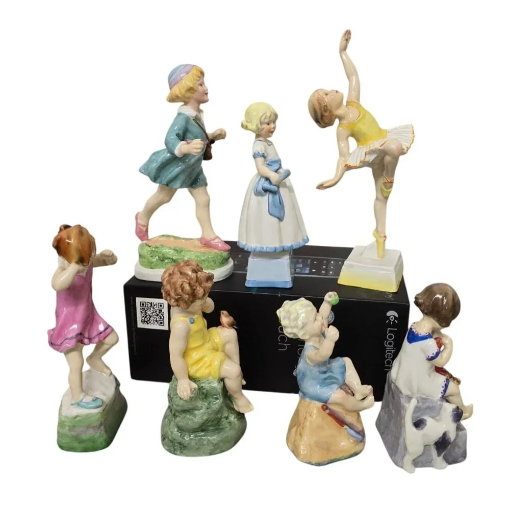 7 Royal Worcester Days of the Week Bone China Figurines